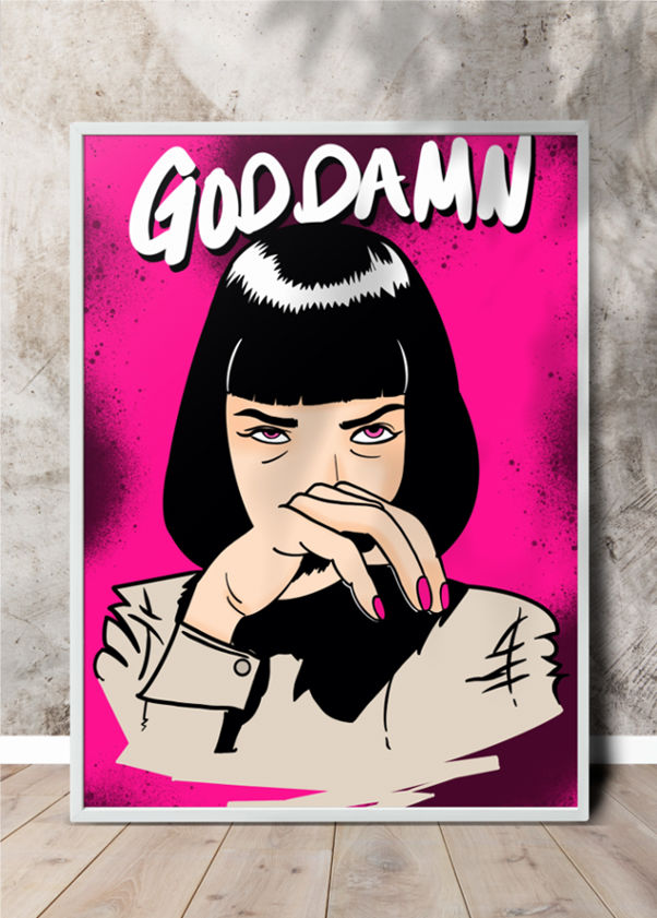 pop art painting - GOD DAMN ! POP ART PAINTING by Asianmonk