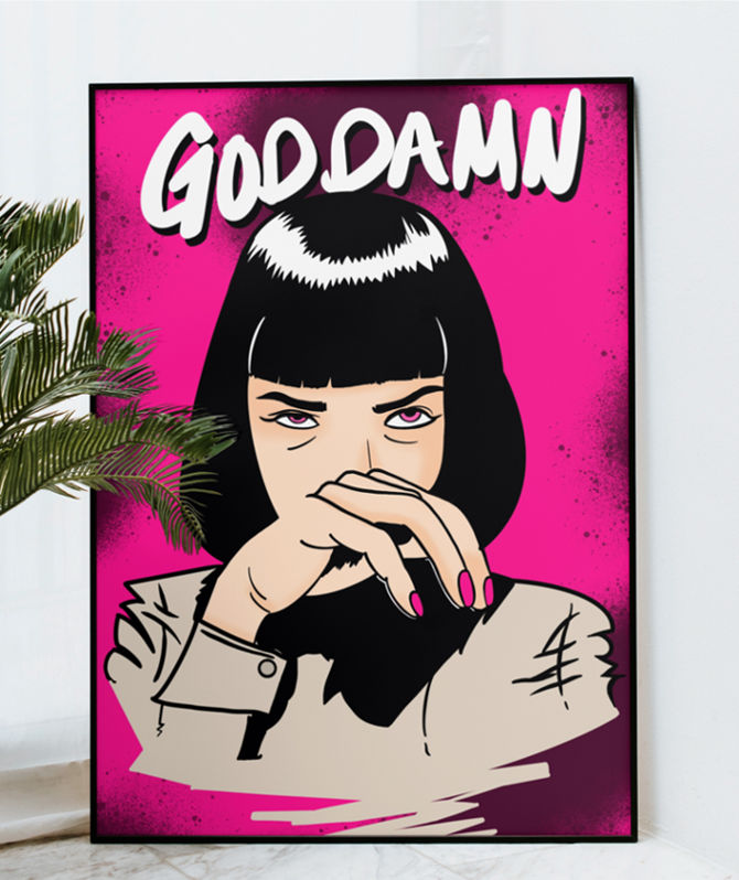 pop art painting - GOD DAMN ! POP ART PAINTING by Asianmonk