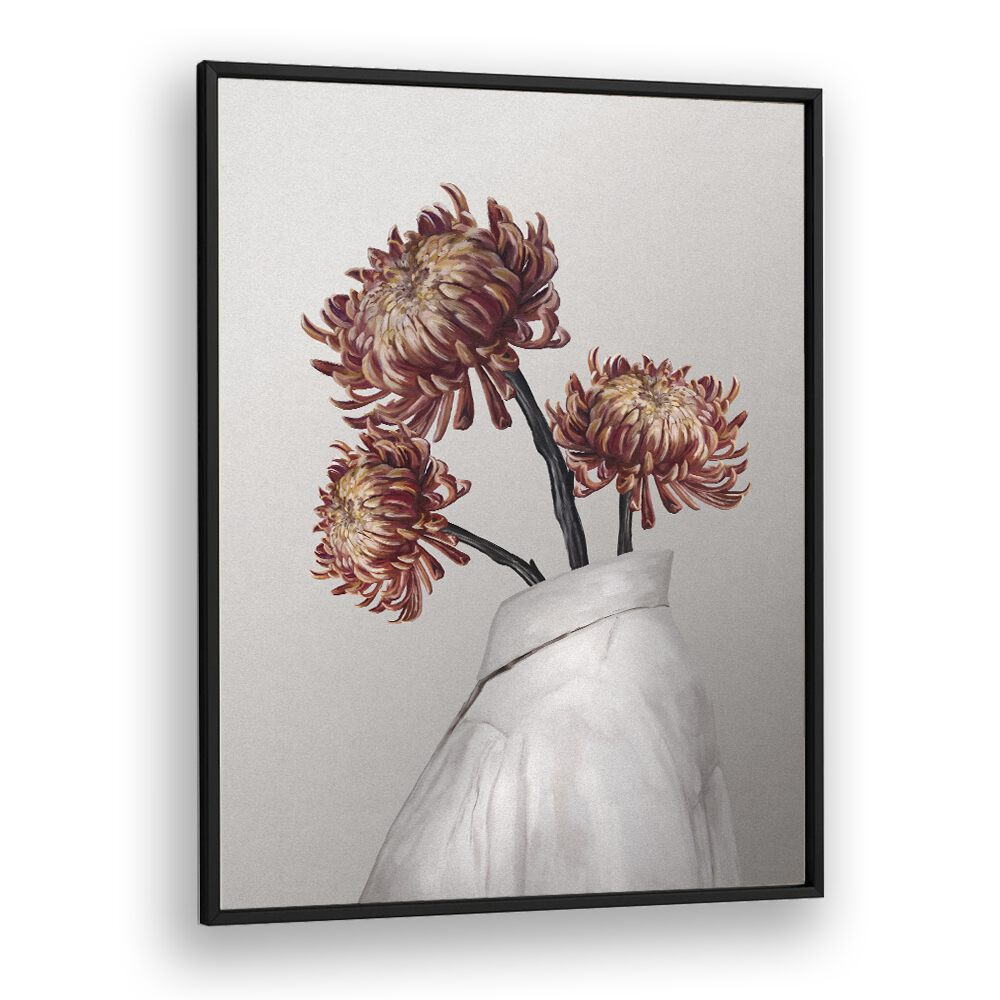 in bloom by gabriella roberg portraits & figurative illustrations in Black Plain Frame