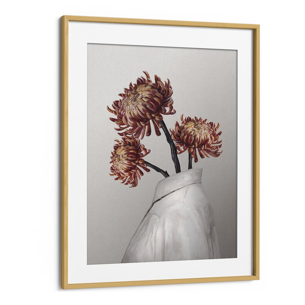 in bloom by gabriella roberg portraits & figurative illustrations in Oak Wood Frame With Mount