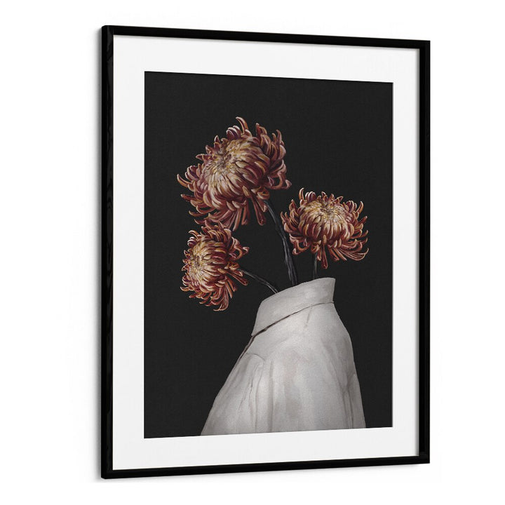 in bloom by gabriella roberg portraits-figurative illustrations in Black Frame With Mount