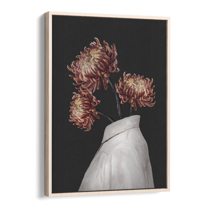 in bloom by gabriella roberg portraits-figurative illustrations in Oak Wood Floater Frame