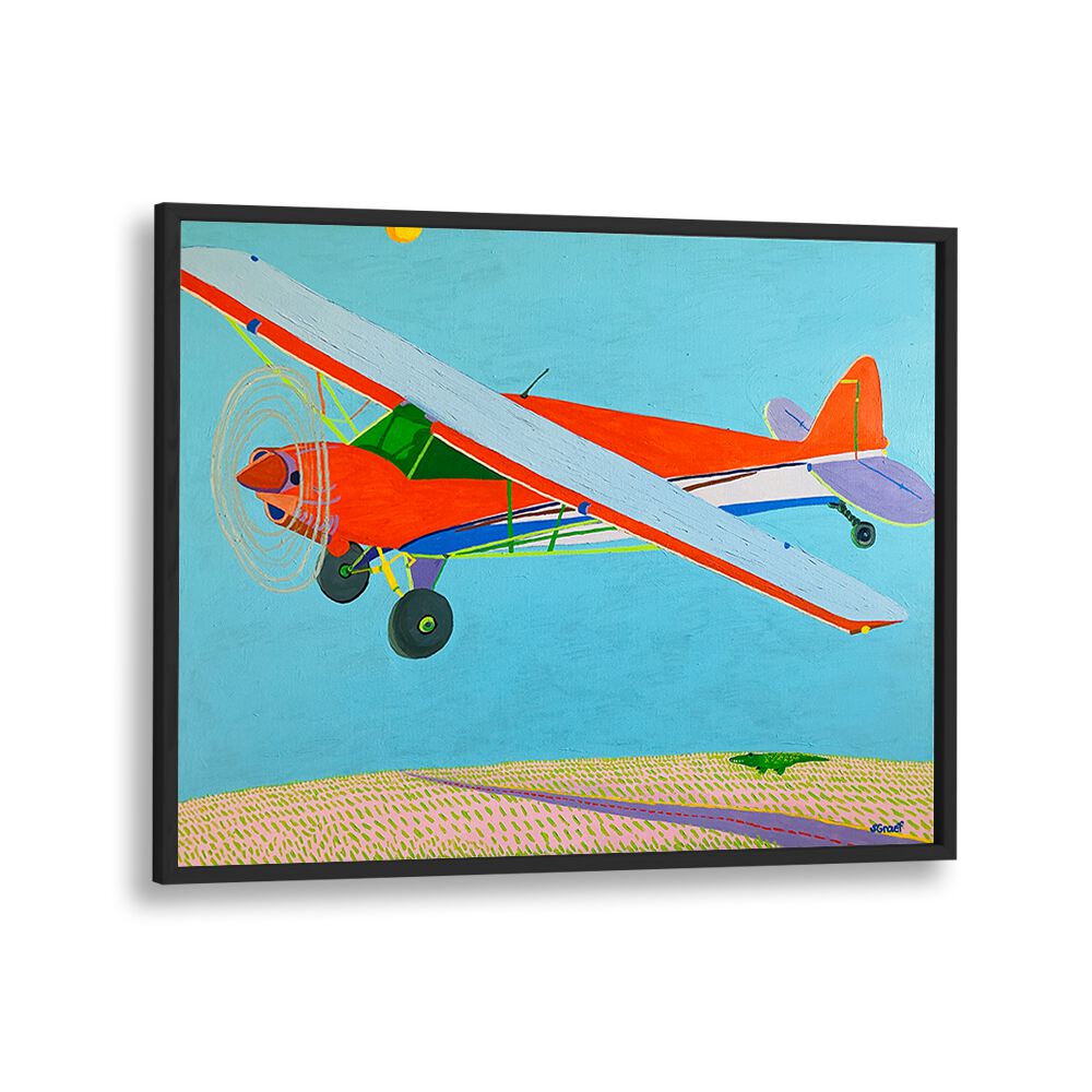 in the air landscape art prints in Black Plain Frame