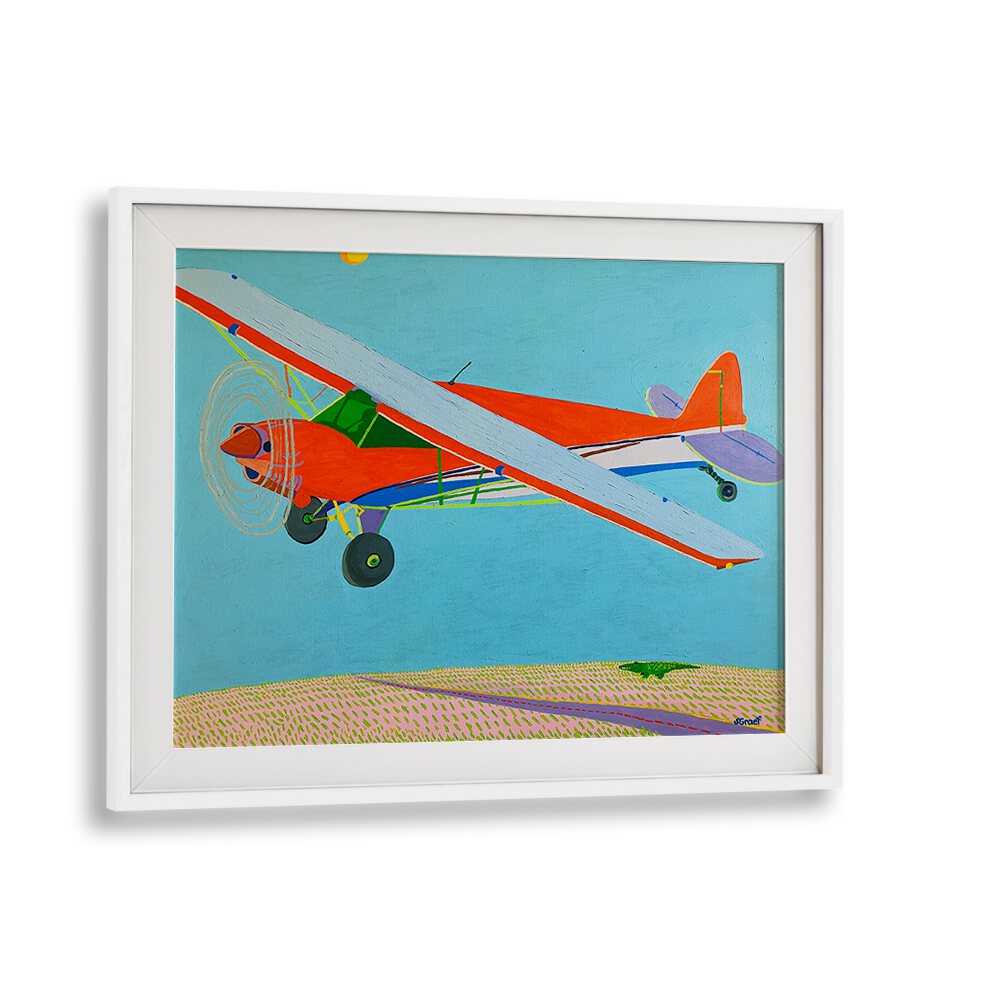in the air landscape art prints in White Frame With Mount