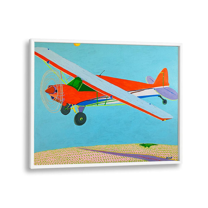 in the air landscape art prints in White Plain Frame