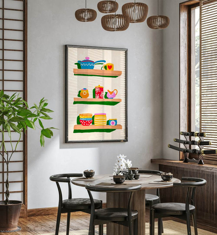 in the kitchen by gigi rosado kitchen posters kitchen art prints Artwork III placed on a wall