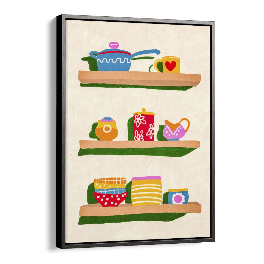 in the kitchen by gigi rosado kitchen posters kitchen art prints in Black Floater Frame