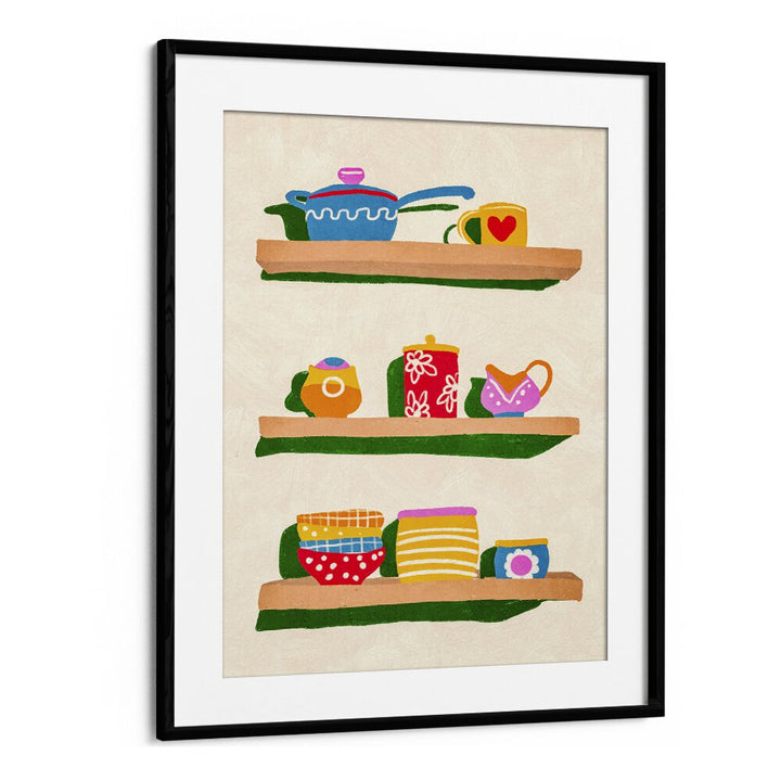 in the kitchen by gigi rosado kitchen posters kitchen art prints in Black Frame With Mount