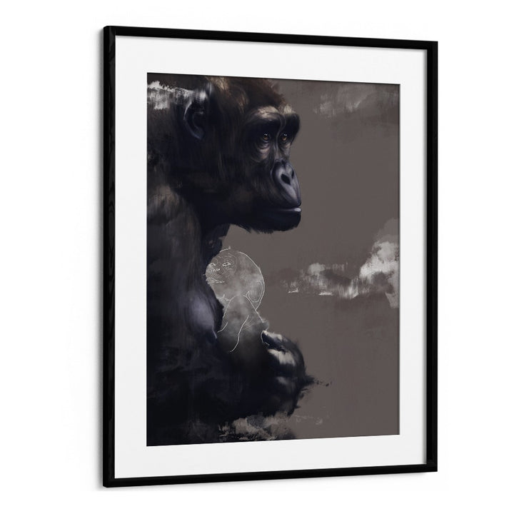 incomplete by gabriella roberg wildlife paintings wildlife posters in Black Frame With Mount