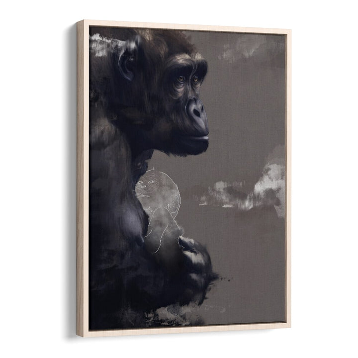 incomplete by gabriella roberg wildlife paintings wildlife posters in Oak Wood Floater Frame