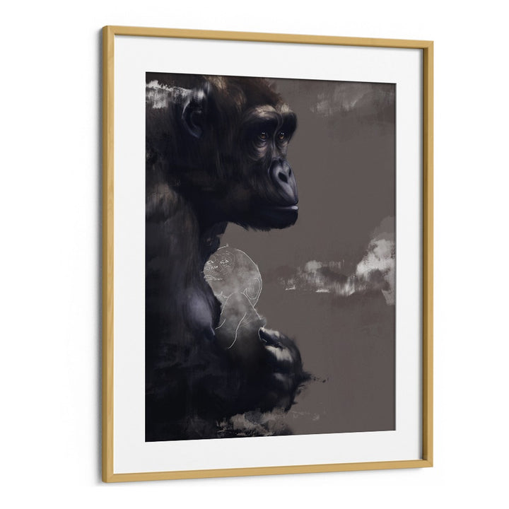 incomplete by gabriella roberg wildlife paintings wildlife posters in Oak Wood Frame With Mount