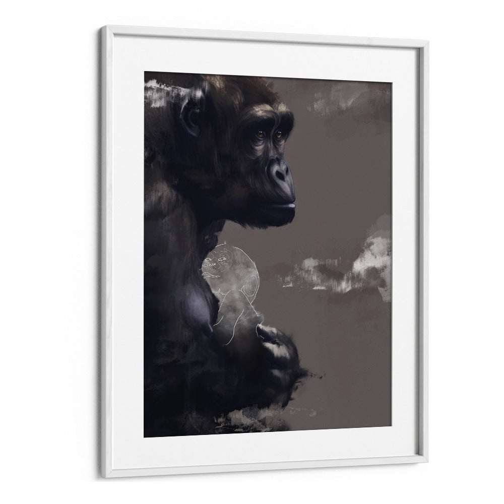 incompleteby gabriella roberg wildlife paintings wildlife posters in White Frame With Mount