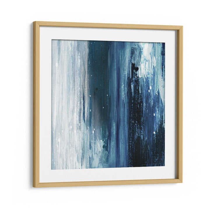 indigo i by dan hobday abstract art abstract paintings in Oak Wood Frame With Mount