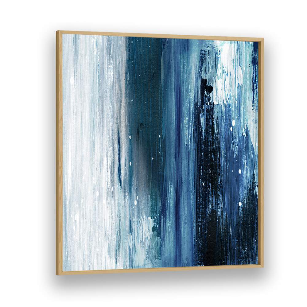 indigo i by dan hobday abstract art abstract paintings in Oak Wood Plain Frame