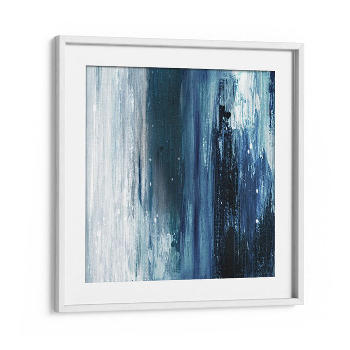 indigo i by dan hobday abstract art abstract paintings in White Frame With Mount