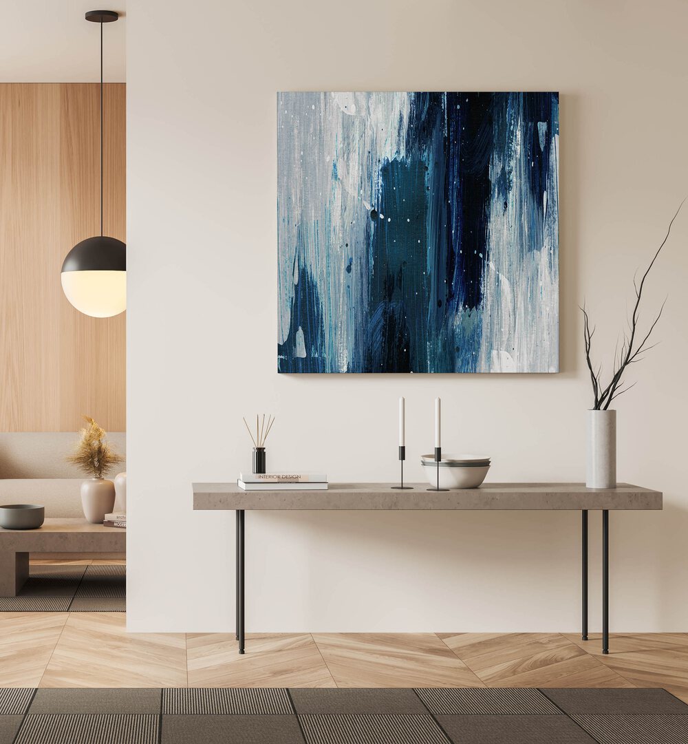 indigo ii by dan hobday abstract art abstract paintings Artwork I placed on a wall