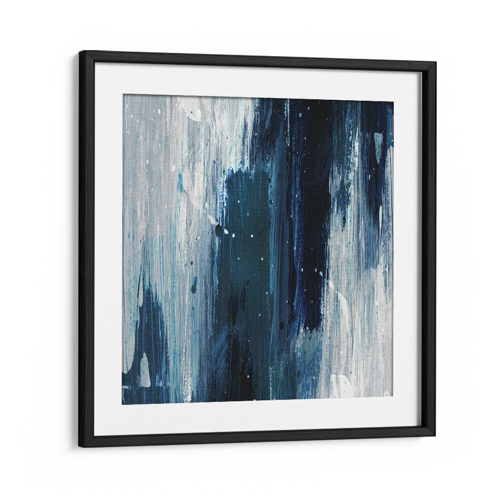 indigo ii by dan hobday abstract art abstract paintings in Black Frame With Mount