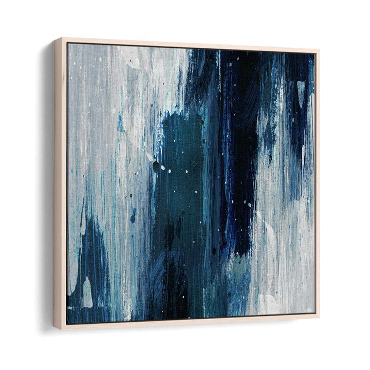 indigo ii by dan hobday abstract art abstract paintings in Oak Wood Floater Frame