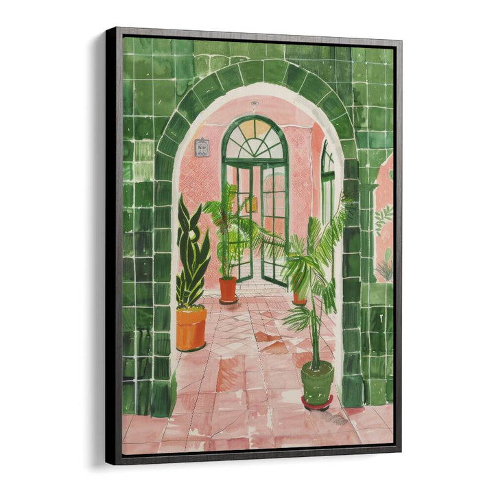 infinite green electric wall art prints in Black Floater Frame