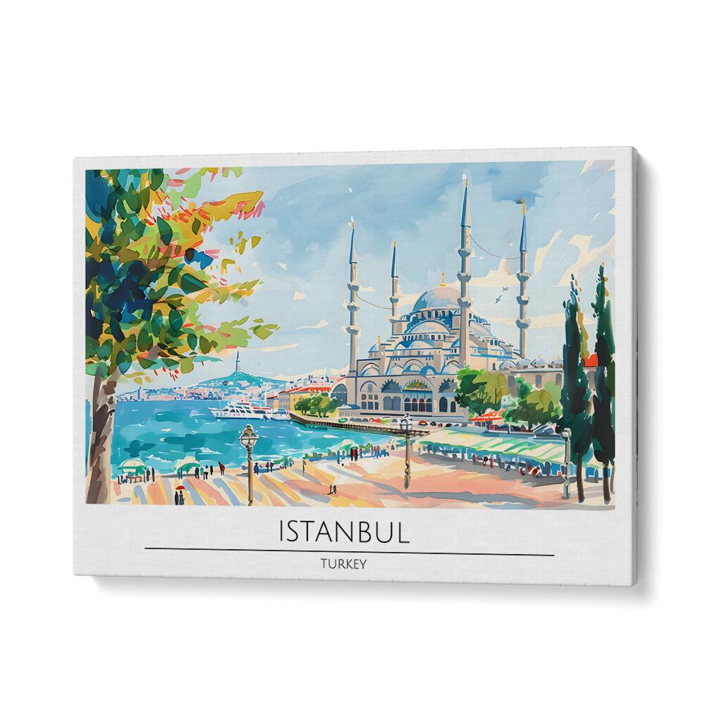 istanbul city-turkey travel posters in Gallery Wrap