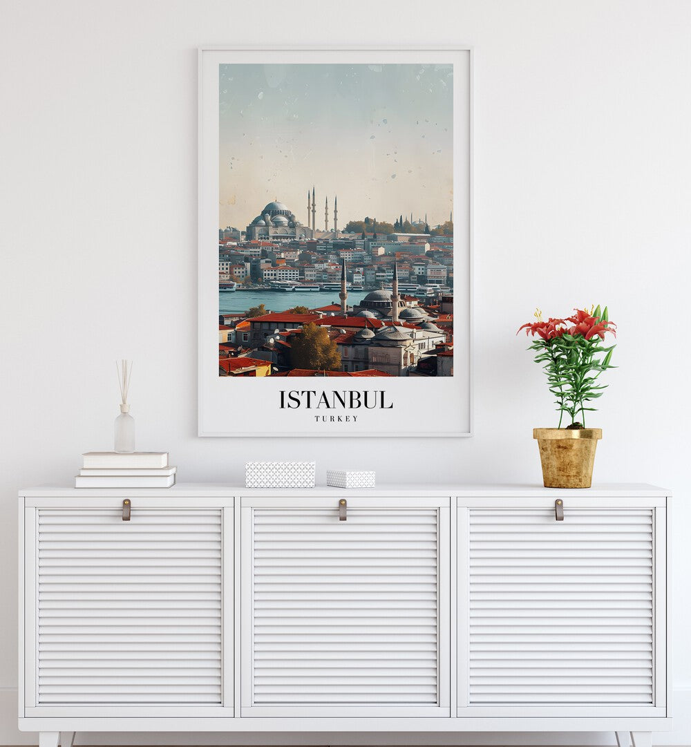 istanbul-turkiye I travel posters Artwork IV placed on a Wall 