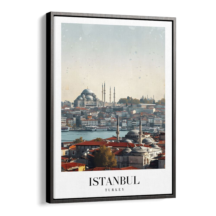 istanbul-turkiye I travel posters in Black Floater Frame