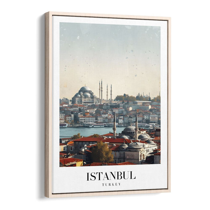 istanbul-turkiye I travel posters in Oak Wood Floater Frame