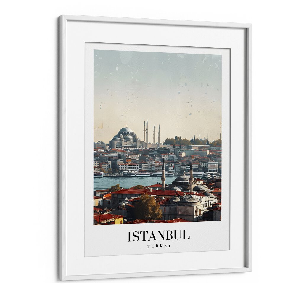 istanbul-turkiye I travel posters in White Frame With Mount