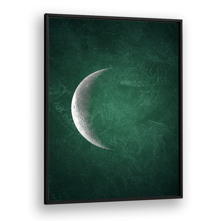 jade moon i geometric paintings in Black Plain Frame