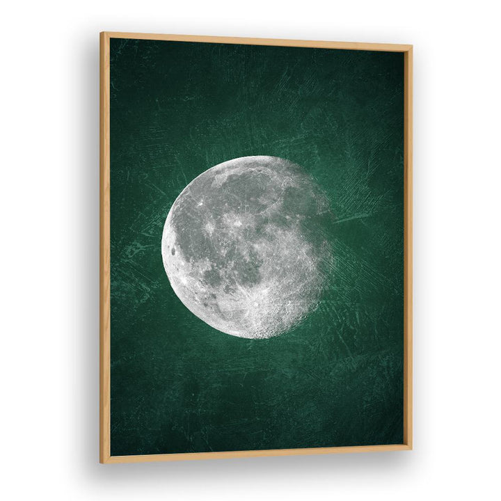 jade moon ii geometric paintings in Oak Wood Plain Frame