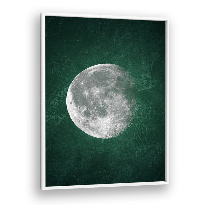 jade moon ii geometric paintings in White Plain Frame