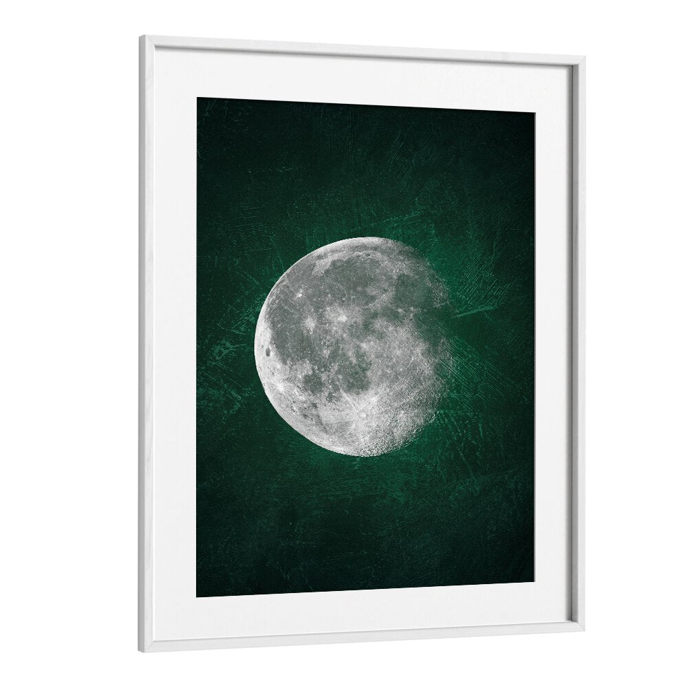 jade moon iigeometric paintings in White Frame With Mount