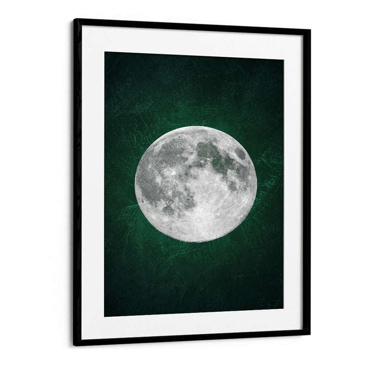 jade moon iii geometric paintings in Black Frame With Mount