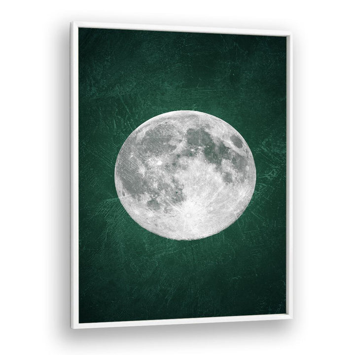 jade moon iii geometric paintings in White Plain Frame