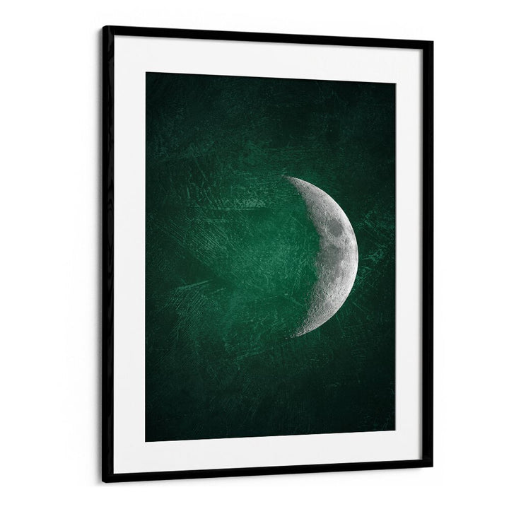 jade moon v geometric paintings in Black Frame With Mount