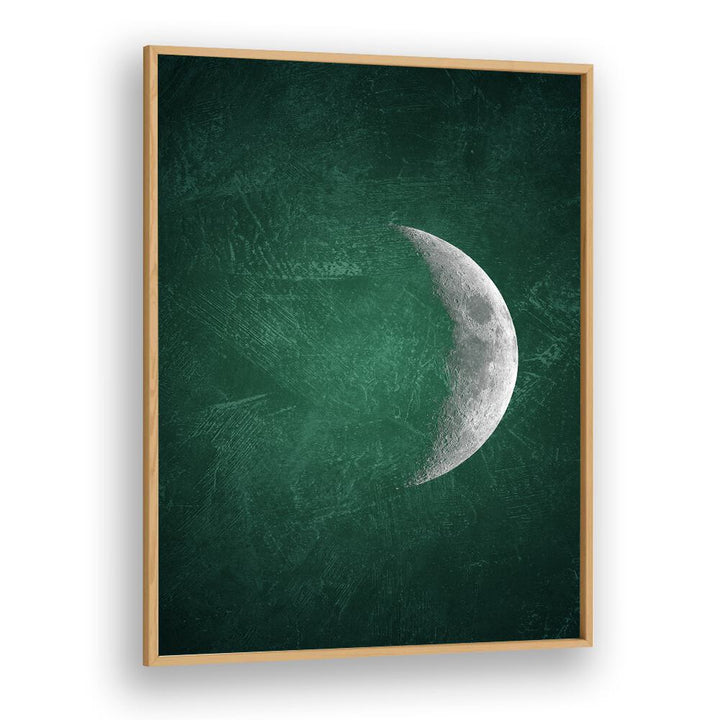 jade moon v geometric paintings in Oak Wood Plain Frame