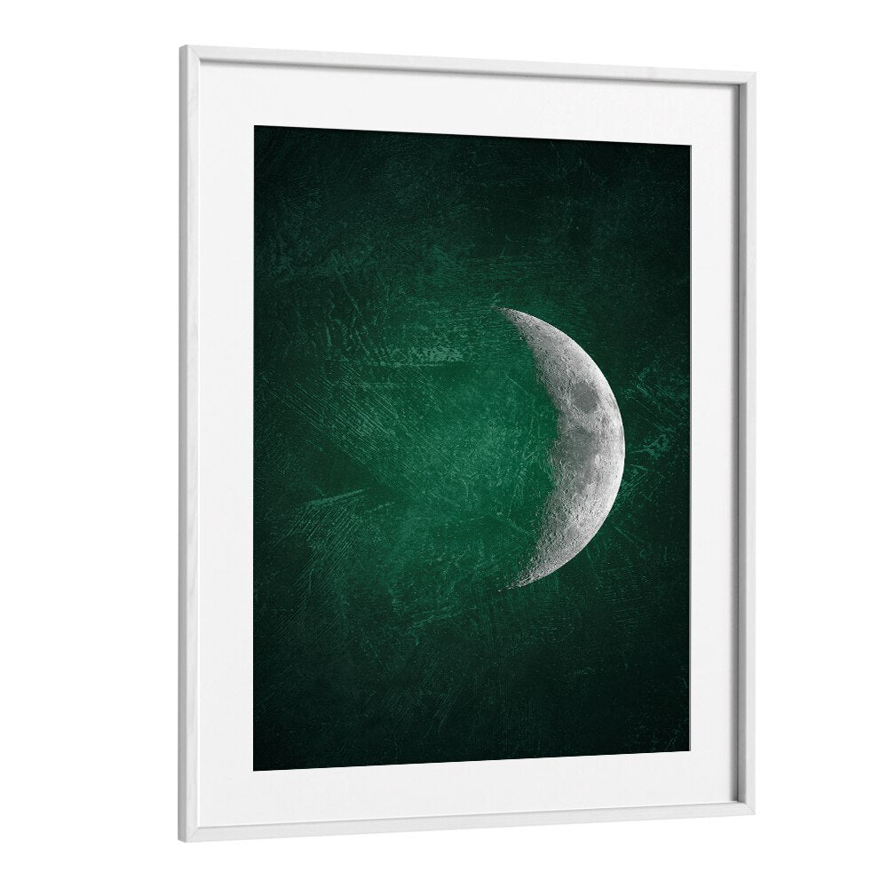 jade moon v geometric paintings in White Frame With Mount 