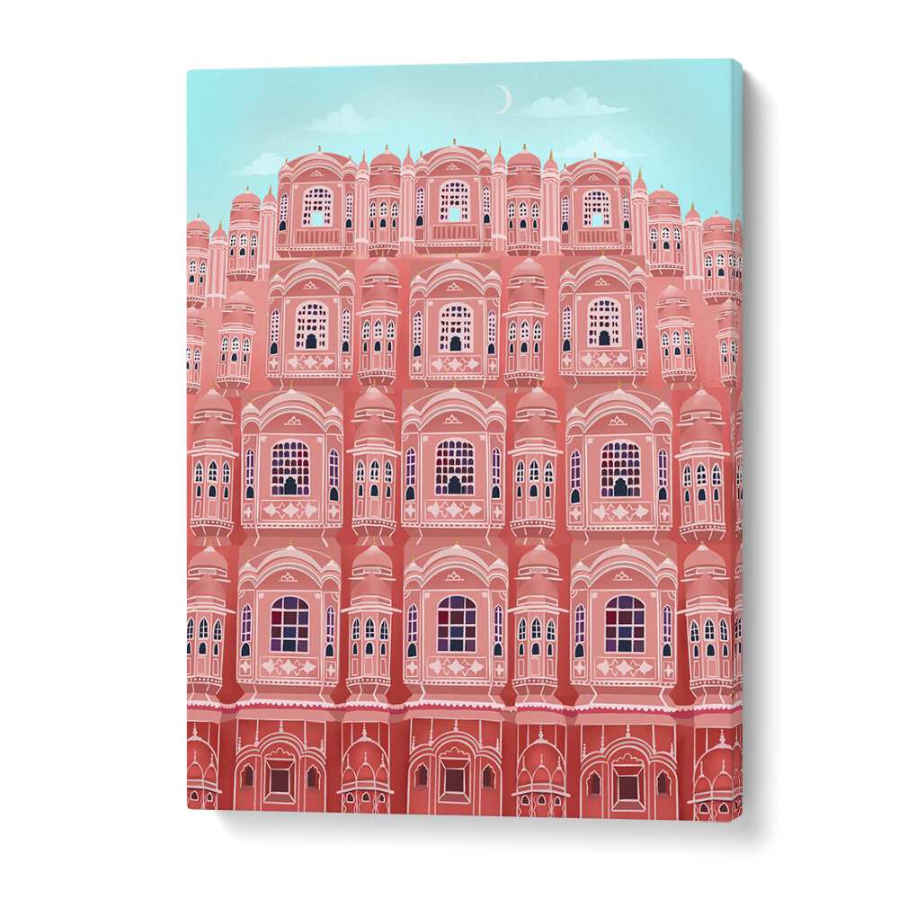 jaipur by petra lidze travel posters in Gallery Wrap