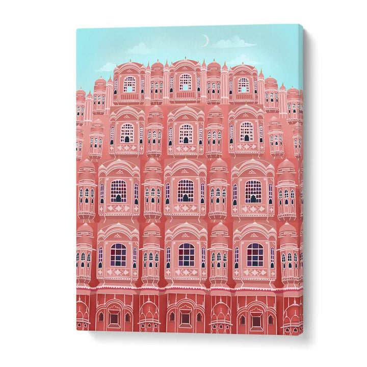 jaipur by petra lidze travel posters in Gallery Wrap