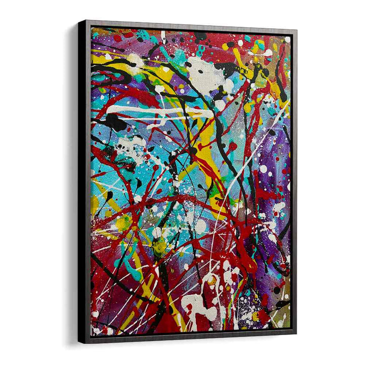 jelly bean i abstract paintings in Black Floater Frame