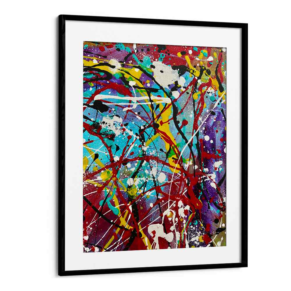 jelly bean i abstract paintings in Black Frame With Mount