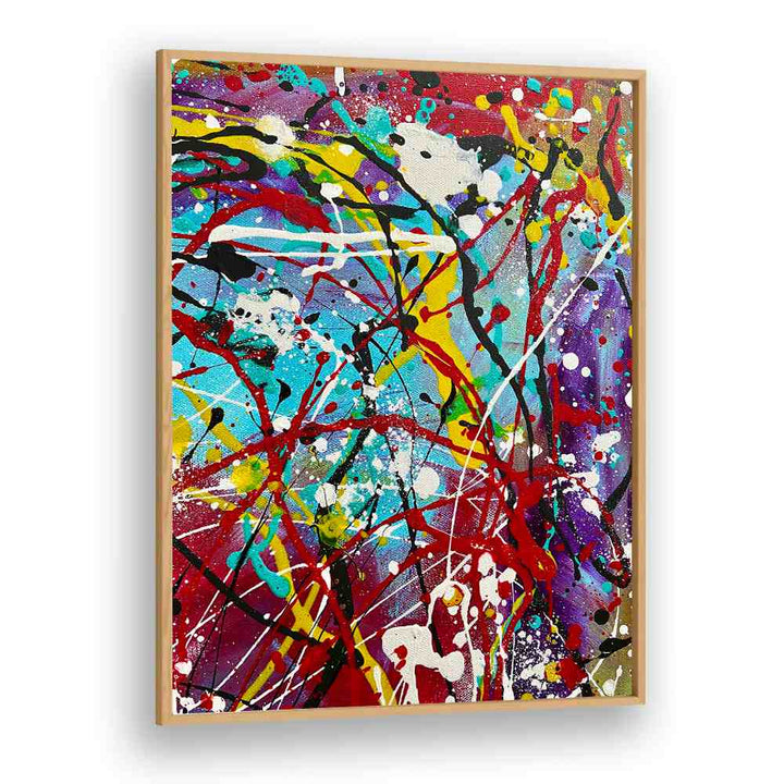 jelly bean i abstract paintings in Oak Wood Plain Frame