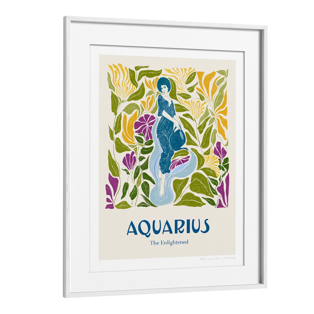 jlr aquarius portraits & figurative illustrations in White Frame With Mount