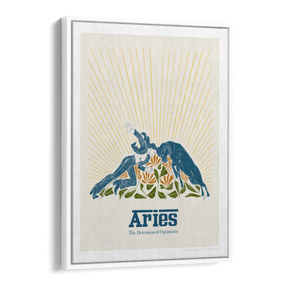 jlr aries portraits-figurative illustrations in White Floater Frame