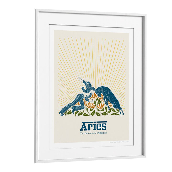 jlr aries portraits-figurative illustrations in White Frame With Mount