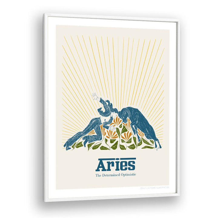 jlr aries portraits-figurative illustrations in White Plain Frame