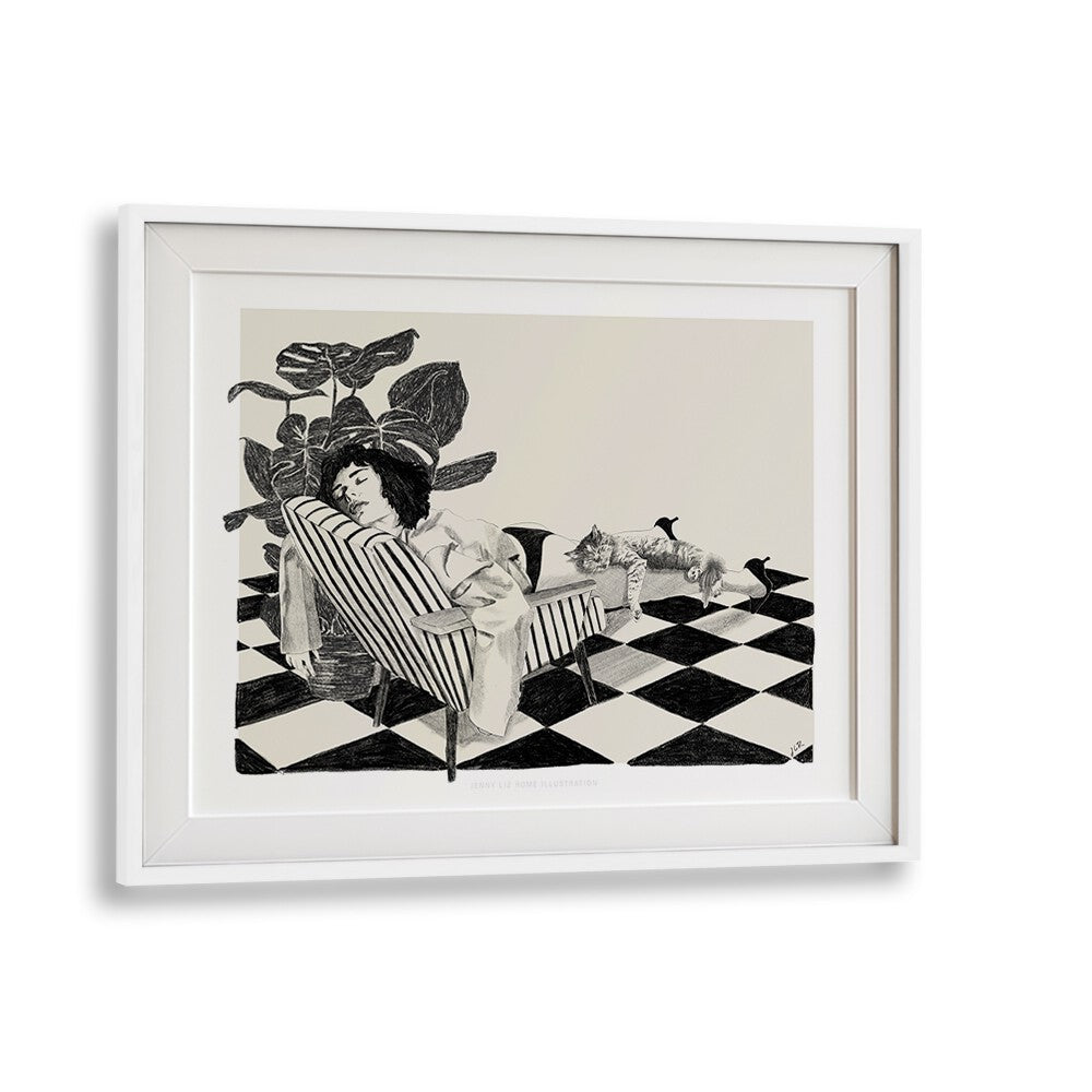 jlr attheendoftheday  portraits & figurative illustrations in White Frame With Mount