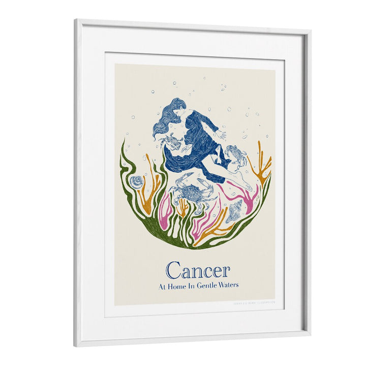 jlr cancer portraits-figurative illustrations in White Frame With Mount