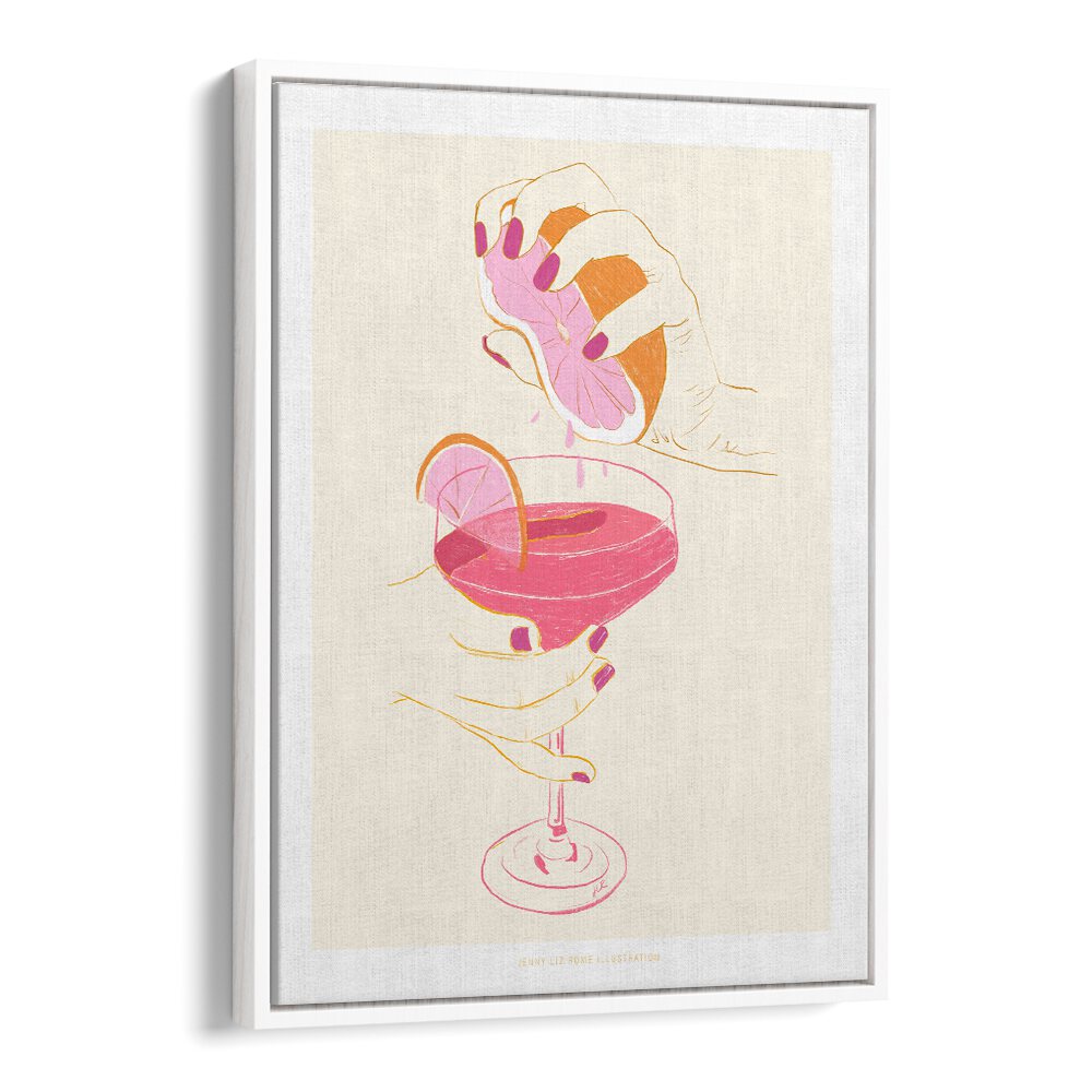 jlr cocktail ii cafe art prints in White Floater Frame