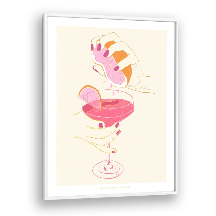 jlr cocktail ii cafe art prints in White Plain Frame